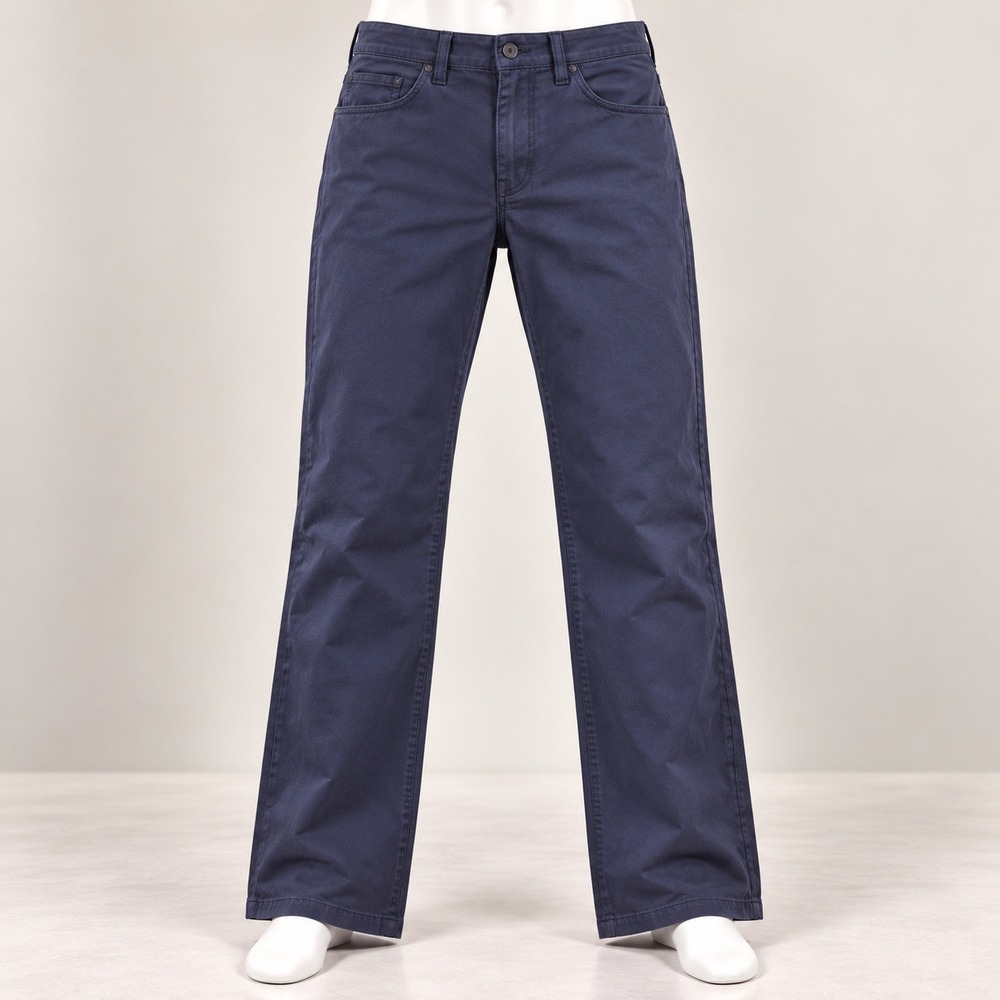 Chaps Pants Mens 32x32 Navy Blue Straight Leg 5-Pocket Casual Trousers